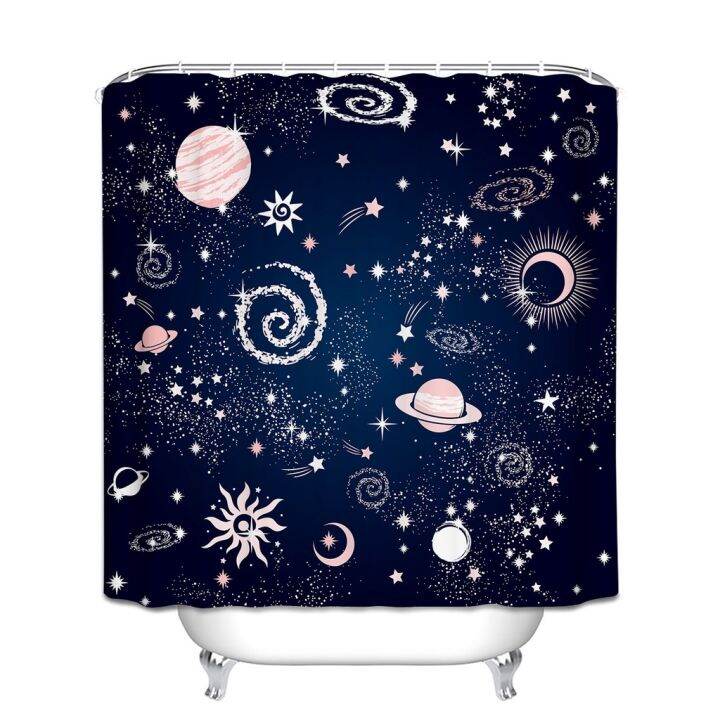 baltan-home-ly1-starry-sky-galaxy-moon-sun-shower-curtain-constellation-mystery-night-bathroom-curtain-waterproof-polyester-hook-digital-printing