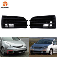 POSSBAY กระจังหน้ารถกันชนล่างกระจังหน้าสีดำ Air Guide Grilles ตกแต่งภายนอกตกแต่งรถยนต์สำหรับ VW Golf MK5 2004-2009