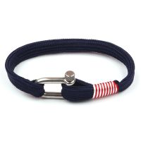 Charming parachute bracelet navy wind braided rope stainless steel buckle survival bracelet for men and women