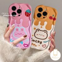 MissConnie การ์ตูนหมีน่ารักเคสกระต่ายสำหรับ Infinix Hot 10 30 12 8 20 11 9 Play Smart 6 7 5 6Plus 30i ร้อน9 8 10Lite Note 12 4G 12 G96 3D ขอบหยักรูปเชอร์รี่เคสคู่ไอศกรีม