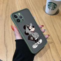 เคส Apple iPhone 15 Plus 15 Pro 15 Pro Max การ์ตูนน่ารักแฟชั่น (Mikey) เมาส์มีน้ำค้างแข็งโปร่งใสเคสคลุมทั้งหมดกันกระแทกกล้องปกป้องโทรศัพท์