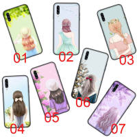 Girl Back Comics อ่อนนุ่ม ซิลิโคน เคสโทรศัพท์ หรับ Realme C33 C12 C21 XT C25Y C17 C1 C21Y X2 C11 V11S C20 C20A C3 C15 C30 C2 C25S V11 C31 Pro Black ปก