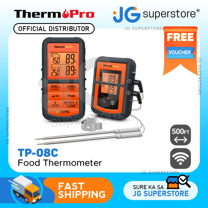 ThermoPro Digital TP-08 Remote Smoker Dual Probe Wireless Meat BBQ Thermometer