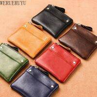 ◕❦◈ New Vintage PU Leather Mini Zipper Wallet for Men Women Card Holder Coin Purse Ladies Y2k Storage Square Bag 2023 Free Shipping