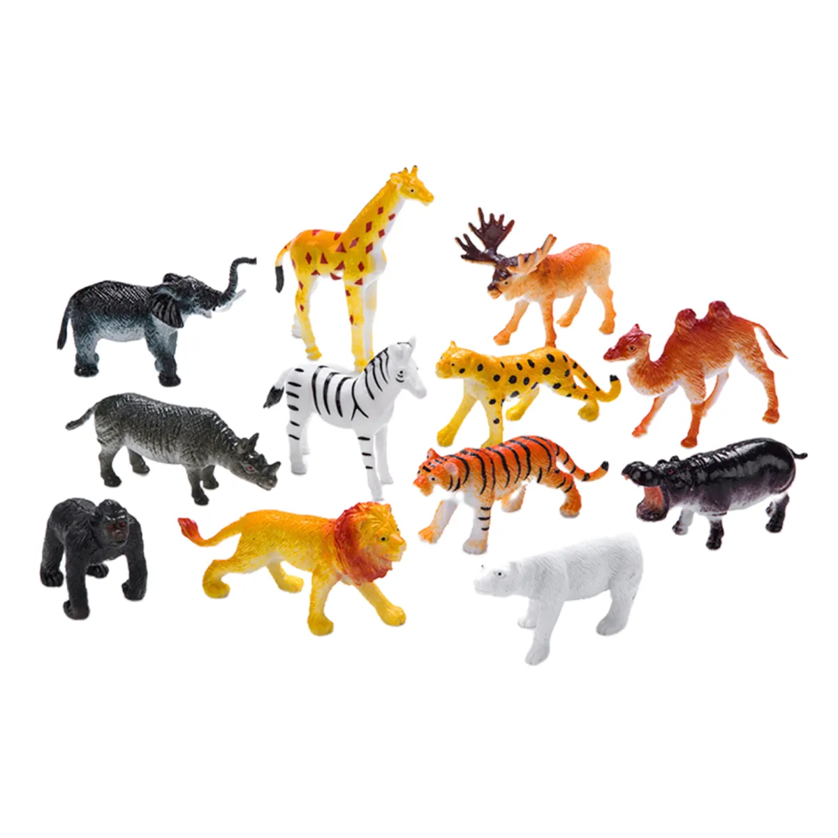 microgood 12Pcs Funny Animal Model Smooth Surface Tasteless Lightweight Zoo Mini  Miniature Animal Toy for Recreation | Lazada