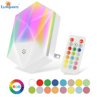 LumiParty Rgb Led ไฟกลางคืน16สี4โหมดแสงสมาร์ทหรี่แสงได้ควบคุมระยะไกลไฟบรรยากาศโคมไฟ