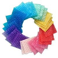 100pcs 100x100mm Assorted Color Heart Shaped Plastic Bubble Bags Bubble Pouches Cushioning Wrap Gifts Favors Wrapping Supplies Gift Wrapping  Bags
