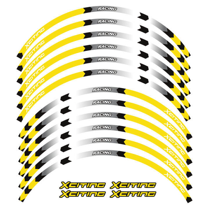 x-อ้างอุปกรณ์แข่งสัญลักษณ์สติ๊กเกอร์รถจักรยานยนต์ขอบล้อ13-13-นิ้วสำหรับ-xciting300-kymco-xciting-xciting500-xciting400