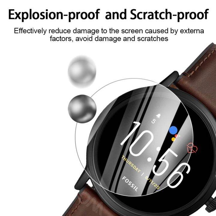 9h-premium-tempered-glass-for-fossil-gen-5-smartwatch-screen-protector-film-accessories-nails-screws-fasteners