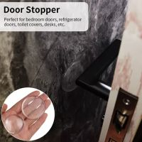 Door Handle Bumper Crash Pad Transparent Soft Silicone Self Adhesive Wall Non-slip Shock Protector Plug Round Door Stop Muffler Decorative Door Stops