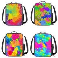 ▦✁✸ Children Toddler Lunch Bags Colorful Inkjet Design Portable Cooler Thermal Insulated Lunch Box Reusable Kids Snack Container