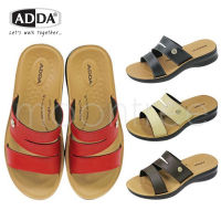 ?ADDA 74807 รองเท้าแตะลำลอง รองเท้าผู้หญิง ทรง ใส่สบาย พื้นนุ่ม สไตล์วินเทจ ไซส์ 35-40 สี ดำ น้ำตาล แดง ครีม moontree