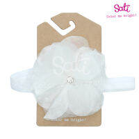 SATI-ผ้าคาดผม-WT. TY CHIFFON WHITE HEADBAND-HB026