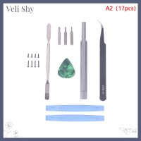 Veli Shy ไขควงสำหรับหน้าจอรถยนต์9 17ชิ้น,เครื่องมือซ่อมแซมถอดชิ้นส่วนสำหรับเล่นเกมบนดาดฟ้าไอน้ำ