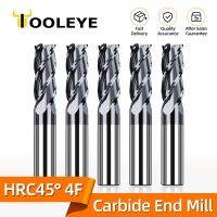 Tooleye HRC45 4 ขลุ่ยคาร์ไบด์มิลลิ่งคัตเตอร์ปลายมิลสําหรับ Cnc Maching การเคลือบโลหะผสมโลหะโรงสีแบน 1 2 3 5 6 7 8 10 มม