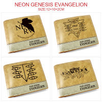 【 พร้อมส่ง 】 กระเป๋าสตางค์สองพับแบบสั้น Neon Genesis Evangelion กระเป๋าสตางค์หนังแท้ลายนูนสำหรับผู้ชายและผู้หญิงกระเป๋าสตางค์กระเป๋าสตางค์ใส่เหรียญ