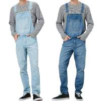 บุรุษสบายๆกางเกงเอี๊ยมผ้ายีนส์หลวมระงับกางเกงชุดเอี๊ยมJean Jumpsuits Romper9449