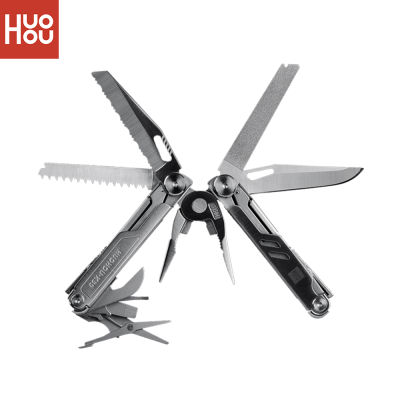 HUOHOU Multi-function K-nife 18-in-1 Folding Tool w/Screwdrivers/S-cissors/Can Opener For Camping Fishing Hiking Outdoor