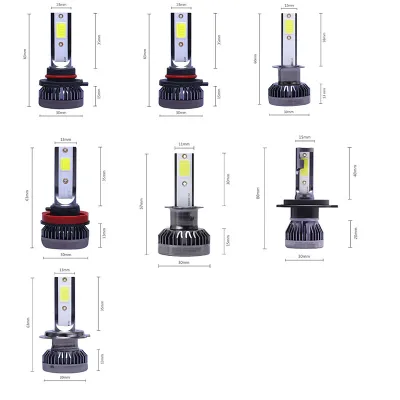 2Pcs Mini 1400W LED Headlight Bulbs Conversion Kit FOG Driving Light Hi-Low Lamps DRL 6000K White-Plug and Play