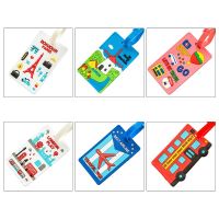 【DT】 hot  Fashion Silicone Luggage Tag Cute Cartoon Consignment Card Creative Boarding Pass Suitcase ID Address Holder Multi Style