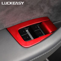 Interior Auto Accessories For Tesla Model 3 Model Y 2017-2020 ABS Car Door Lock Window Lift Button Decorative Patch Model3