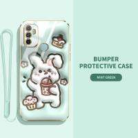 เคสโทรศัพท์สำหรับ OPPO A53 A32 A33 2020 A53S A11S กระต่ายน่ารักการ์ตูนลายสุนัข Pacha ฝาครอบด้านหลังกันกระแทกป้องกันรอยขีดข่วนป้องกันการหล่นสายคล้อง