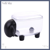 Veli Shy ที่เก็บสำลีก้านไม้จิ้มฟันรูปแกะการ์ตูน3D กล่องเก็บของตากแห้งตั้งโต๊ะจัดระเบียบของตกแต่งบ้านสไตล์นอร์ดิก