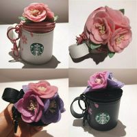 Starbuck Official Store Starbuck 2019 Cherry Blossom โรแมนติก Streamer นาฬิกาทราย Mermaid Seal Kaleidoscope เหรียญกระเป๋า Key ขนาดเล็กกระเป๋า Starbuck พวงกุญแจ