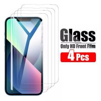 ◾ 4ชิ้นกระจกนิรภัยสำหรับ iPhone 13 12 11 Pro Max XR X XS Max ป้องกันหน้าจอบนสำหรับ iPhone 13มินิ8 7 6พลัส8 6วินาที SE2020แก้ว