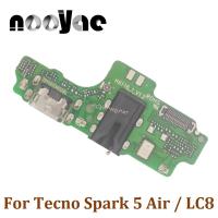 สําหรับ Tecno Spark 5 Air / LC8 USB Dock Charger Port Plug หูฟัง Audio Jack ไมโครโฟน MIC Flex Cable Charging Board