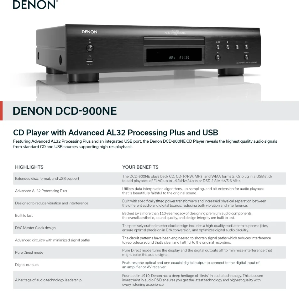 DENON DCD-900NE CD プレーヤー オーディオ 音響 機器 F7704666 