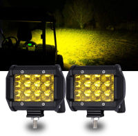 SAMLIGHT Yellow Fog Lights, Chelhead 2 PCS 4 Inch 36W Led Light Bars 3456LM Driving Fog Pods Triple Row Off Road Lights Waterproof Spot Beam Cube Lights Compatible with Pickup Trucks Jeep ATV UTV SUV Boat