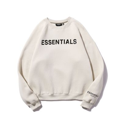 Essentials Fear Of God เสื้อสเวตเตอร์พิมพ์ลายตัวอักษร Seventh Season แบบสองสายสําหรับผู้หญิงและผู้ชาย