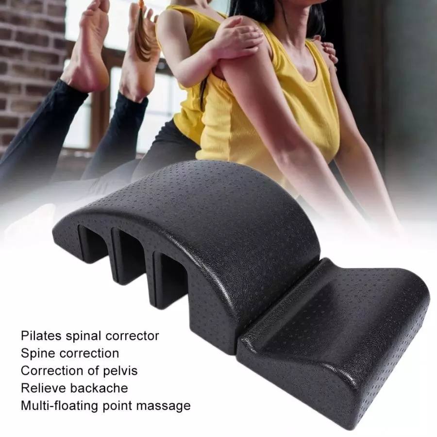 LFLFLFL Pilates Spine Corrector Pilates Massage Bed Deformity Cervical Correction Yoga Foam Kyphosis Correction Fitness Equipment Pilates Curved,Black 