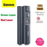 S.S รีโมท -- ถูกจริง/ส่งไวBaseus รีโมทพรีเซนไร้สาย แดง-เขียว Type-C + USB Wireless Remote Control Presentation Laser Pointer PPT #รีโมททีวี  #รีโมทแอร์  #รีโมทโทรทัศน์