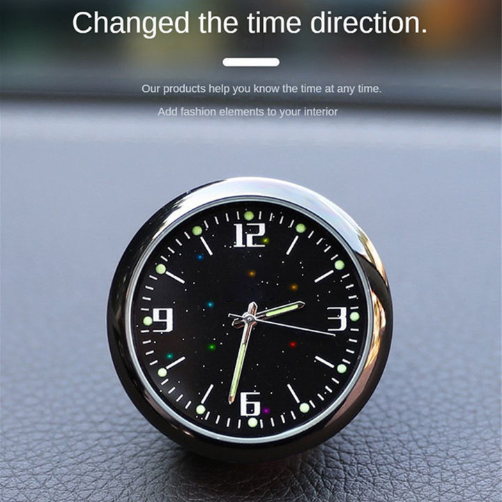 ส่องสว่างรถตารางใดๆติดปุ่มเริ่มต้นเส้นผ่าศูนย์กลางนาฬิกาอิเล็กทรอนิกส์อุปกรณ์ยานยนต์ควอตซ์ดูรถตาราง-s-tarry-sky-รถ