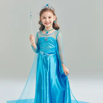 Frozen Princess Elsa Dress Flower Girl Dress Girls' Movie Cosplay A-Line  Slip Pattern Dress With Accessories Children's Day Masquerade Cotton World  Book Day Costumes 2024 - $27.99