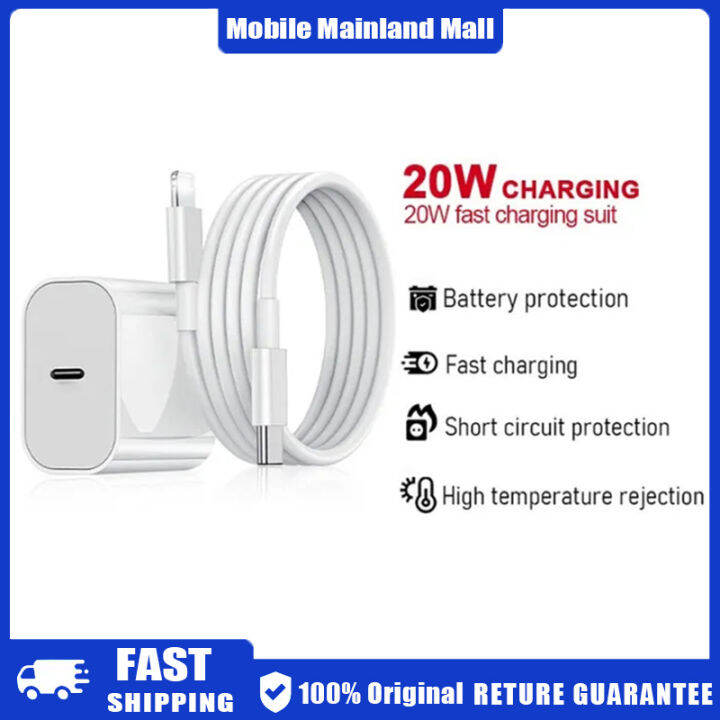 For iPhone Charger Adapter 20W PD Original Appl Fast Charger USB C