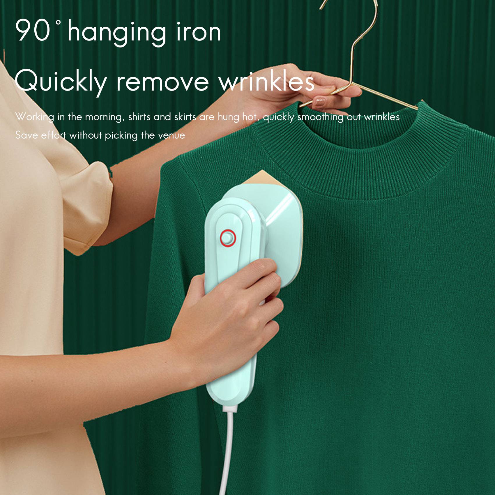 Clothes Steamer Portable Mini Handheld Hanging Iron Machine Sprayer Garment Clothes Steamer Ironing Wrinkle Remove Sprayer Clothes Dryer Electric Household 