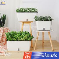 ?โปรพิเศษ+ Enjoymore​ กระถางปลูกผัก กระถางต้นไม้​ แบบ​เก็บ​น้ำ​ได้​ รด​น้ำ​อัตโนมัติ​ Wow สุด