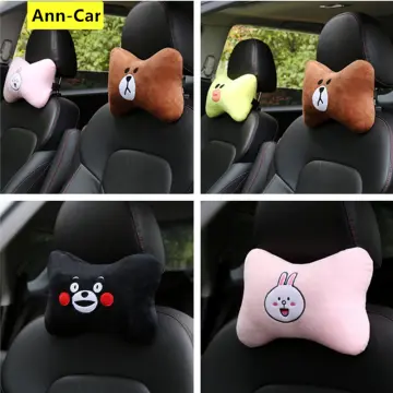 Car Headrest Pillow,Cartoon Neck Pillow for Car,Comfortable Soft Car Seat  Pillow for Driving,Head Rest Cushion,Cute Neck Pillow for Travelling and  Home 2Pcs 