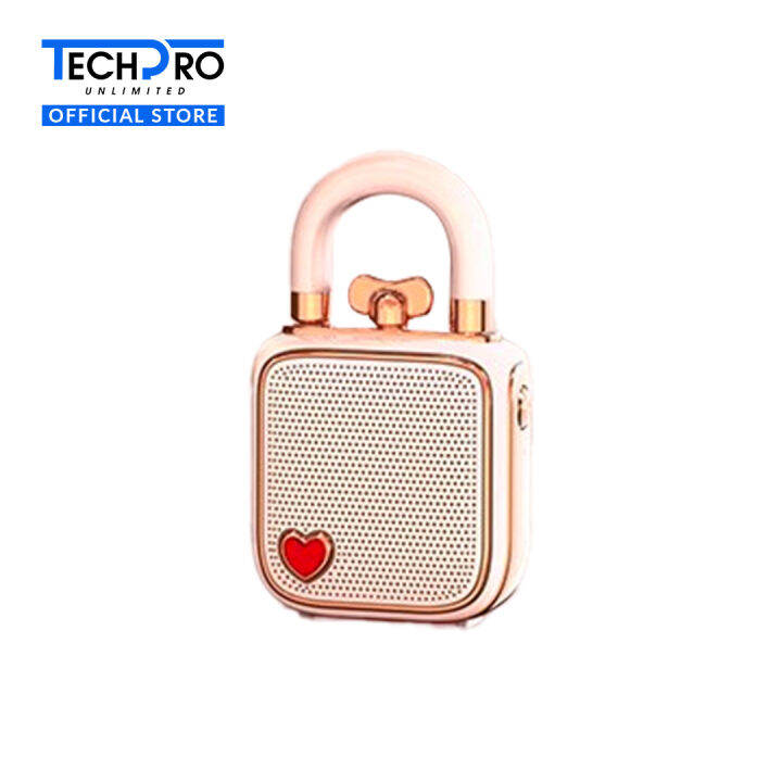 Divoom Love-Lock Altoparlante Bluetooth Portatile 5W – Design A Lucchetto Rosa, Con Memo Vocale E Microfono