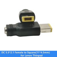 DC 5.5 2.1mm Female to Square Plug AC DC Power Plug Connector Adapter For Lenovo ThinkPad