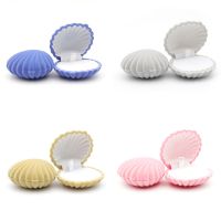 ⊕ Creative Sweet Shell Shape Gift Box Holder Jewelry Box Velvet Wedding Engagement Ring Box For Earrings Necklace Bracelet Display