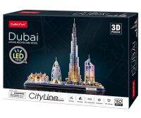 จิ๊กซอว์ 3มิติ เมืองดูไบ สหรัฐอาหรับเอมิเรตส์ มีไฟ LED ตัวต่อ 182ชิ้น 3D Puzzle CubicFun Dubai LED ตัวต่อ3มิติ มีเก็บเงินปลายทาง ทุกชิ้น - Toys Store #L523h