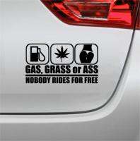 สติ๊กเกอร์ ตัด ตามรูป gas or ass no free 002