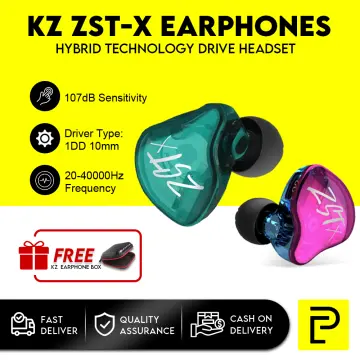 KZ ZST X in-Ear Monitors, Upgraded Dynamic Hybrid Dual Driver ZSTX  Earphones, HiFi Stereo IEM Wired Earbuds/Headphones with Detachable Cable  for