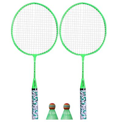 Badminton Rackets for Children,Shuttlecocks Racquet Sports Set with 2 Balls for Kids Players Indoor Outdoor Sport