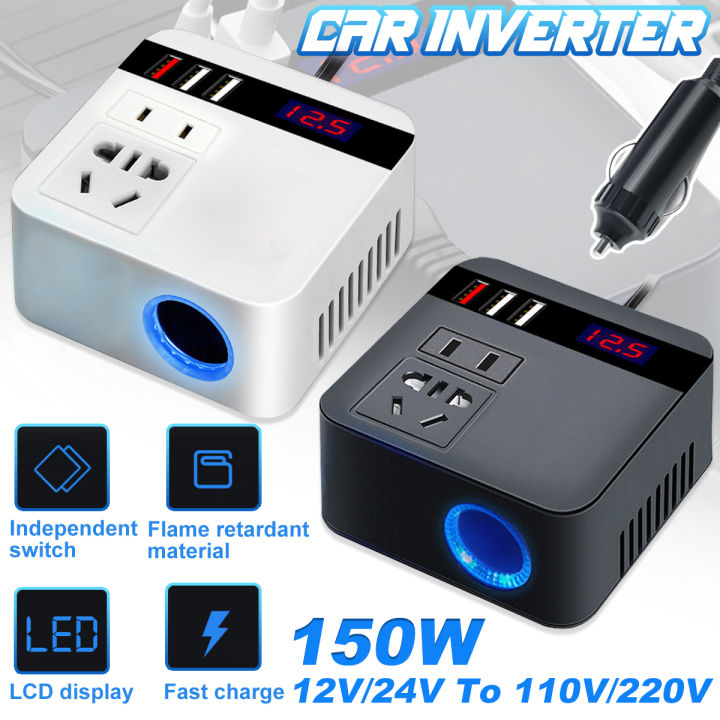 Inverter 150W, 12V/220V + USB connector