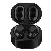 Wireless Bluetooth Headset Waterproof Contact Mini Sports Rechargeable In-Ear Bilateral Call Bluetooth Headset (Black)